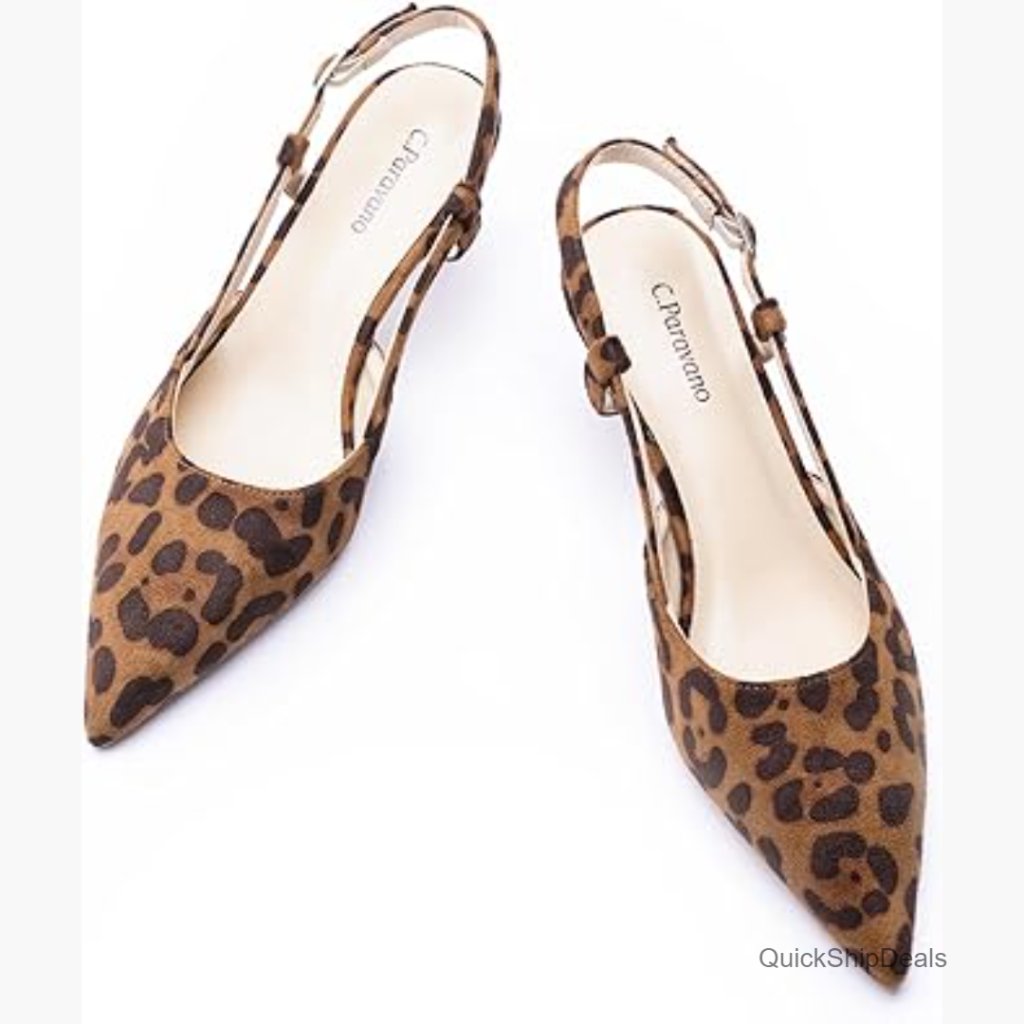 Faux Suede Kitten Heel Pumps With Adjustable Slingback